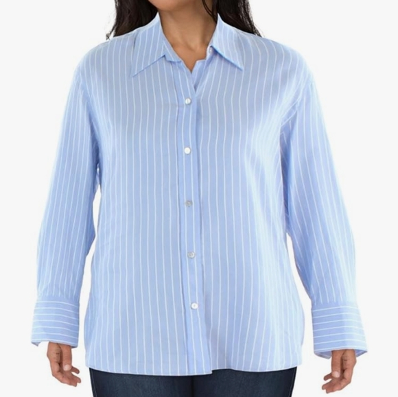 Vince Celestine Oversized Stripe Shirt - Picture 1 of 8